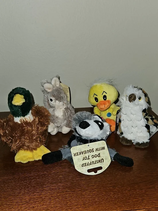 Fur Baby Toys - 5 Plush Animal Toy Set for Small Pets NWT Cat Dog Kitten Pup