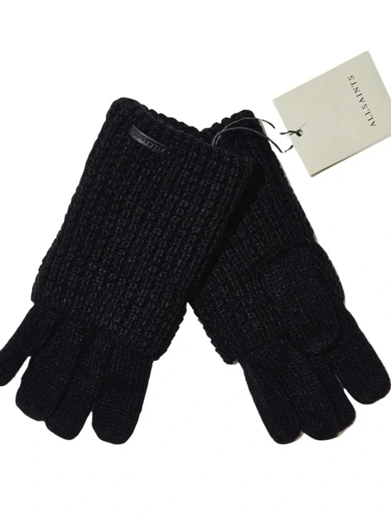 A11 Saints Mixed Stitch Knit Glove Black Wool Blend Outdoor Winter Streetwear