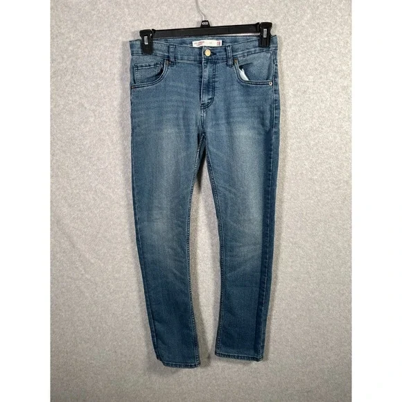 Signature Levi Strauss Jeans Boys 18 Blue Denim Slim‎ Stretch Medium Wash Skinny