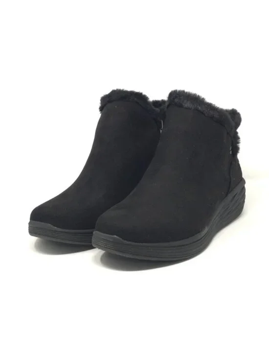 Ryka Nimbus Black Water Repellent Faux Fur Booties Size 9.5M