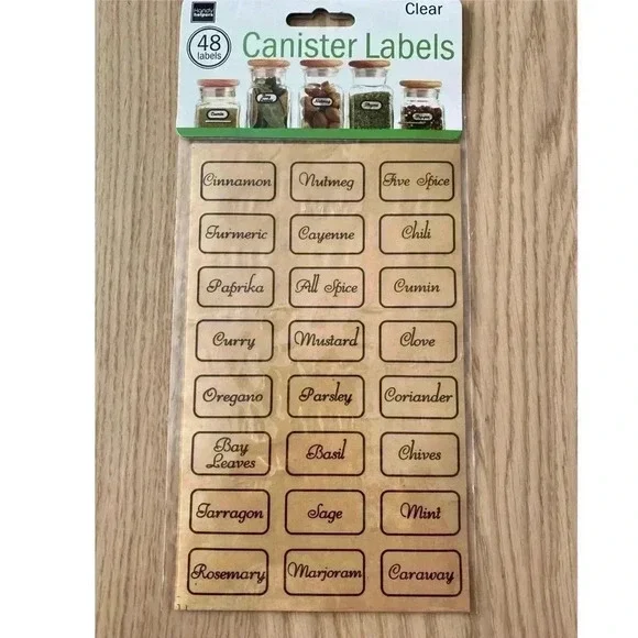 🆕Clear 48 Canister Labels 🆕