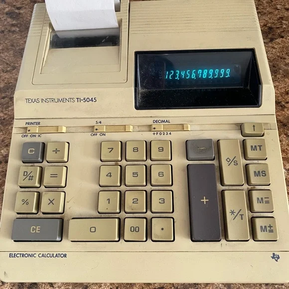 Vintage Texas‎ Instruments TI-5045 Calculator, READ