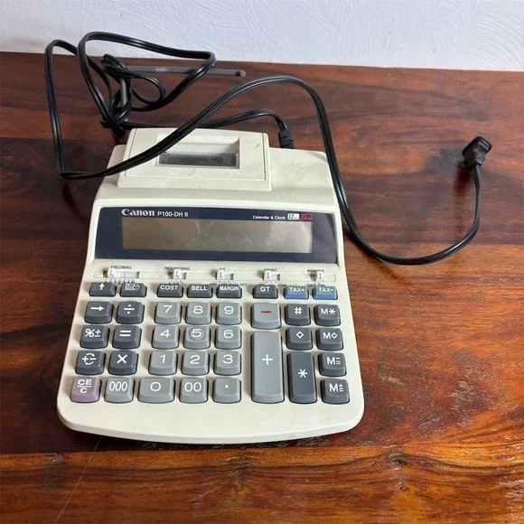 Canon P100-DH II Desktop Printing Calculator Adding Machine 12-Digit‎