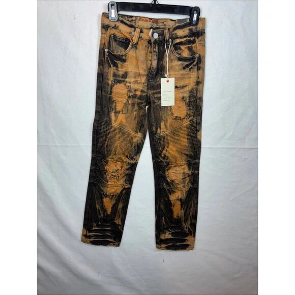 Denim  & Rivets Distressed New  Youth Brown Denim Size  S10