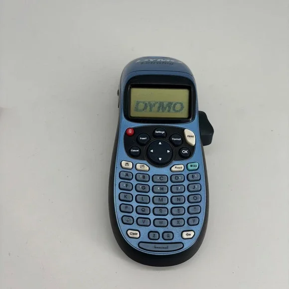 DYMO LetraTag Plus‎ LT-100T Handheld Label Maker Blue QWERTY Keyboard, Tested