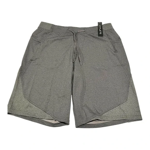 NWT Hylete Flexion II Men's XXL Heather‎ Gray Athletic Training Shorts