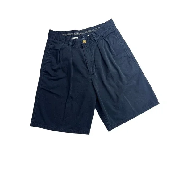 Polo Ralph Lauren Chino Shorts Boy 14 Navy Blue Pleated Cotton Casual Preppy G12
