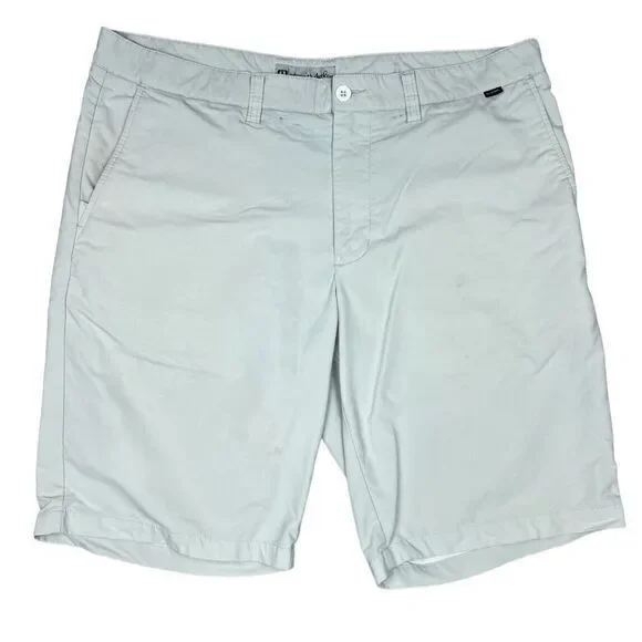 Travis Mathew Golf Shorts Men's 38‎ Beige Tan Flat Front Nylon Outdoor - READ!