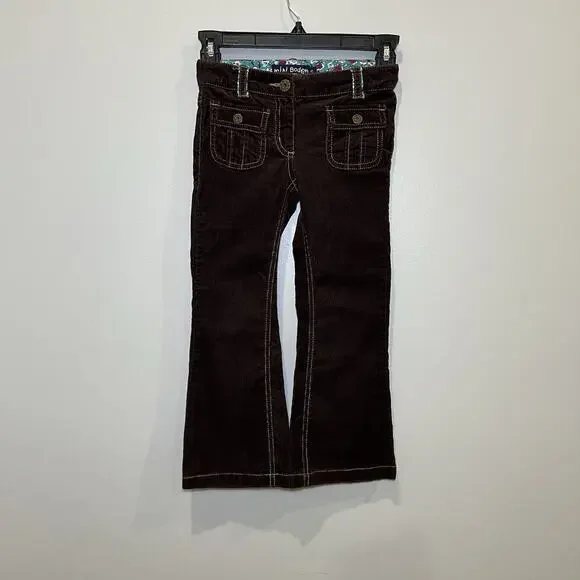 Mini Boden Girls‎ Corduroy Flare Pant Size 6Y Cotton Boho Casual Bottoms