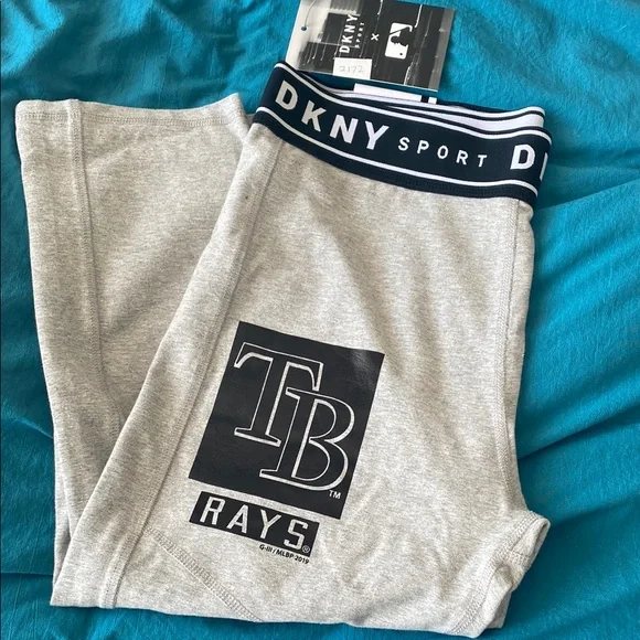 Tampa Bay Rays DKNY Kids High Waist Gray Leggings Size XL NWT