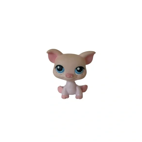 Littlest Pet Shop LPS Pink Pig Piglet 87 Blue Eyes 2006