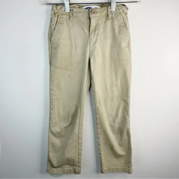 OLD NAVY Boys Kids Straight Built-in Flex stretch Chinos Khaki Color Size 7