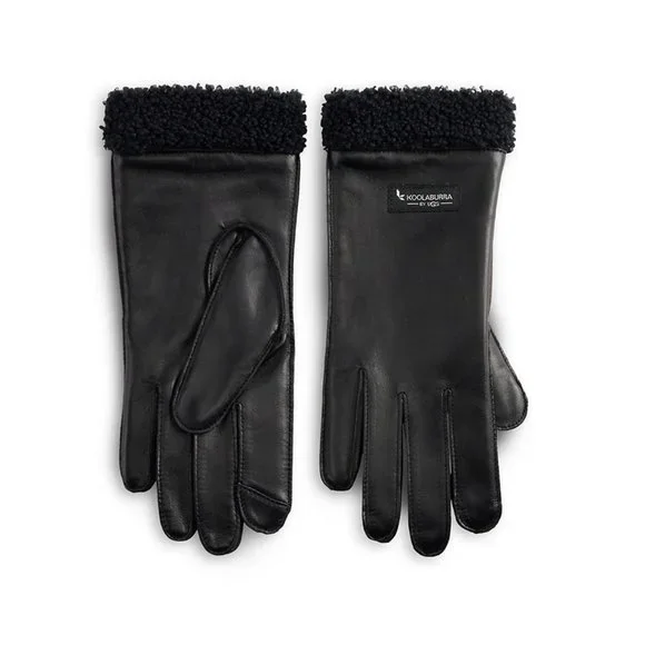UGG Koolaburra Sherpa Lined Leather Gloves Black