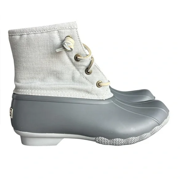 Sperry Saltwater Duck Booties in Grey Size 7 NIB