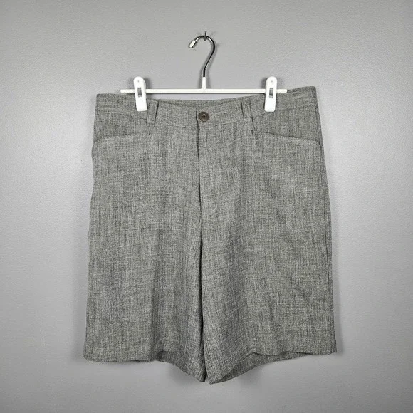Patagonia Mens 35 Gray Flat Front Chino Shorts Casual Outdoor Hiking Travel‎