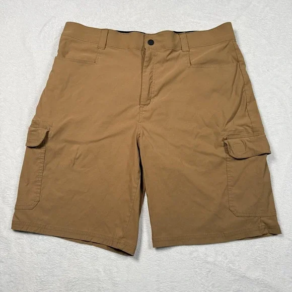 Orvis Cargo Shorts Mens‎ 38 Beige Nylon Stretch Outdoor Hiking Casual Pockets