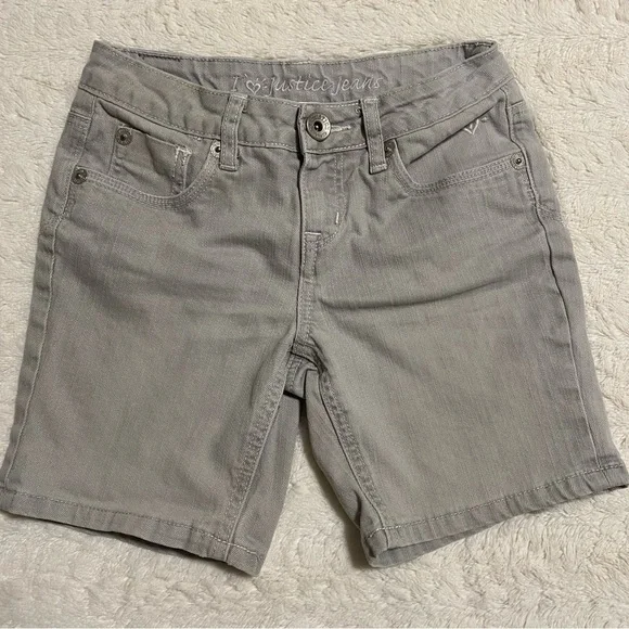 Girls Justice Shorts Size 10R Gray