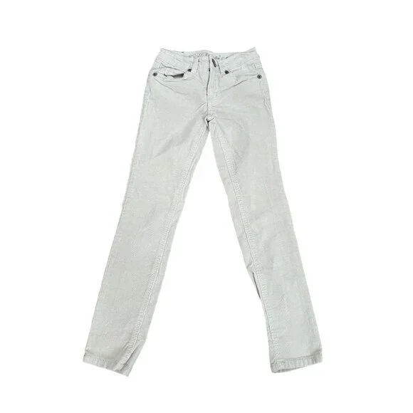 Justice White Corduroy Straight-Leg Girls Pants Size 8R