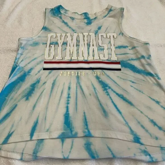 Justice Active Blue Tie-Dye Tank