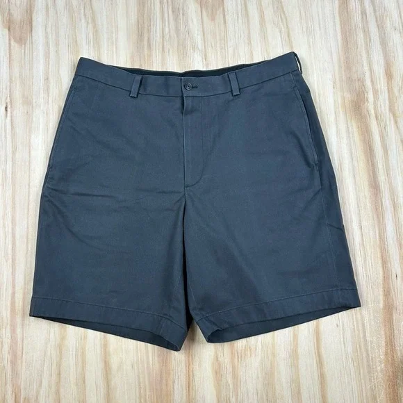 Brooks Brothers Mens Advantage Chino Shorts Size 36 Charcoal Gray‎ Preppy