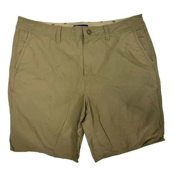 Patagonia Quandary Shorts Mens 36 Tan Khaki Hiking Technical 9in Inseam
