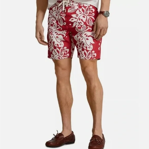 Polo Ralph Lauren mens Hoffman Palm Island Swim Trunks Size L -Limited Edition