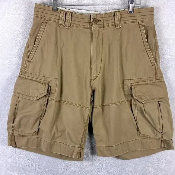 Polo Ralph Lauren Cargo Shorts Men 35 (36) Brown Baggy Preppy Military Y2K