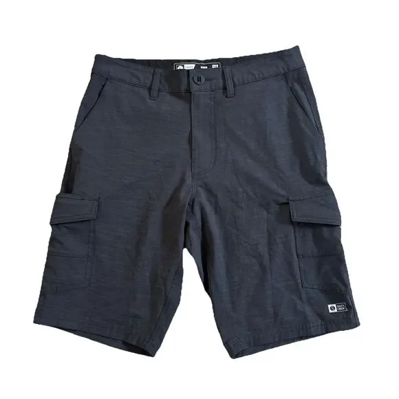 Salty‎ Crew Drifting 2 Cargo Hybrid Walk Shorts Mens SZ 28 Black