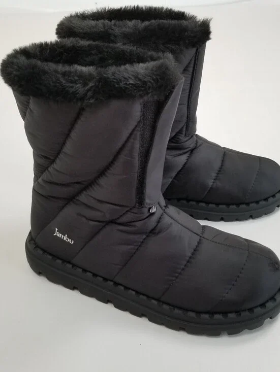 Jambu Icicle Water Resistant Boots Faux Fur Lining Size 9
