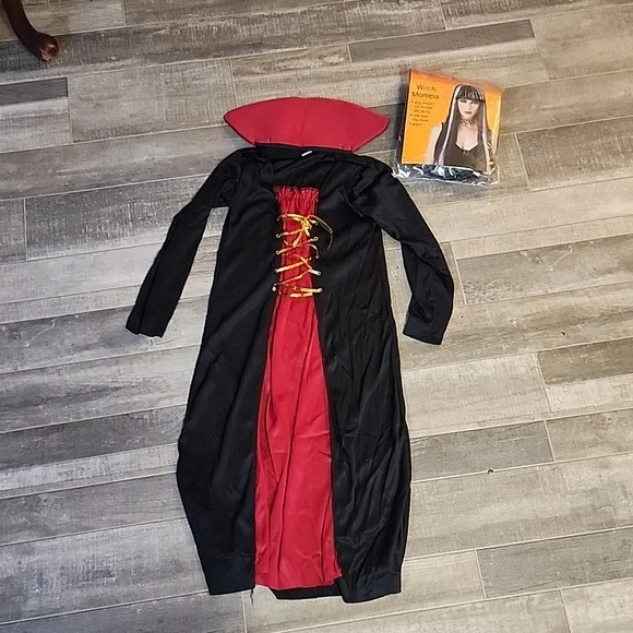 Halloween costume girls Vampiress 🧛‍♀️ dress hoodie and wig