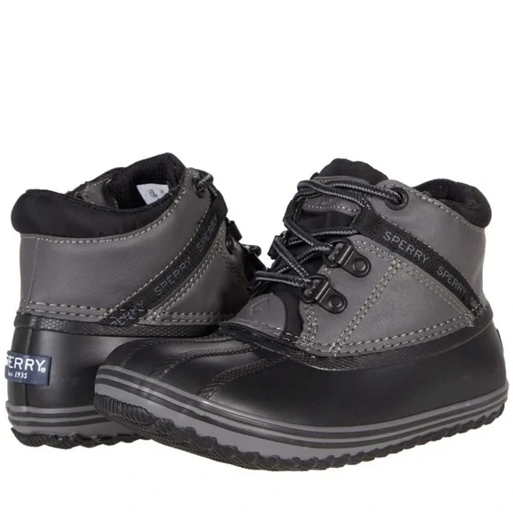 Sperry Bowline Storm Boot Black gray Unisex EU 38 US 6M