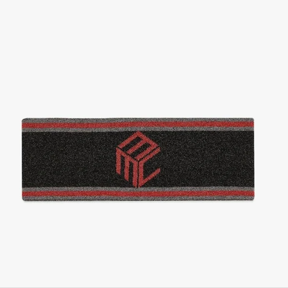 NWT Authentic MCM Headband Cubic Monogram Knit Headband Black‎ Wool Blend