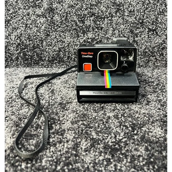 Polaroid Time-Zero OneStep Instant Film Camera Rainbow Stripe Vintage Untested