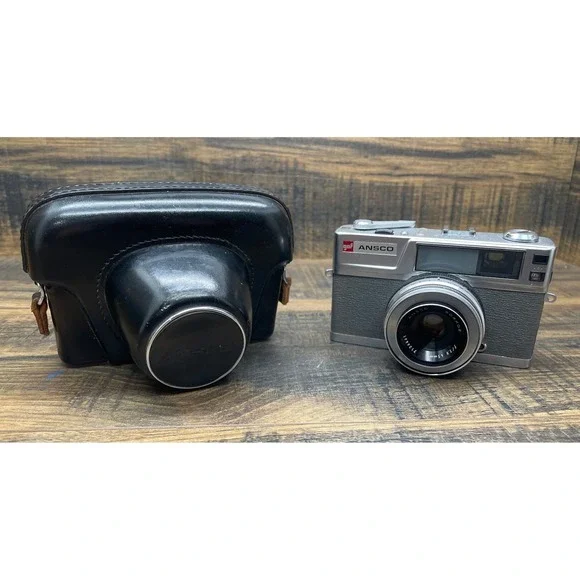 GAF Ansco Automatic CdS Rangefinder Camera Ansco Rokkor 45mm f2.8 w Case