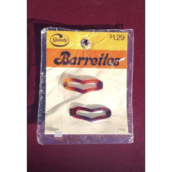 Vintage Goody‎ Barrettes 1975 NEW #703 Hearts New Old Stock