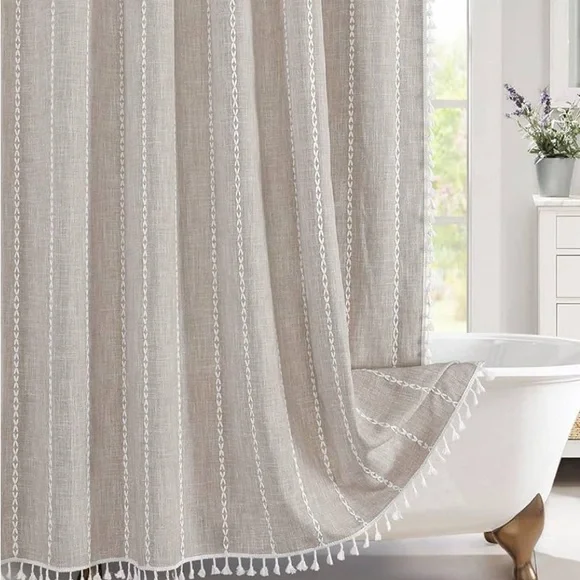 shower curtain. 72X72 taupe