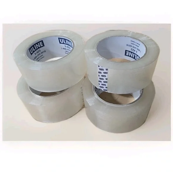 Uline Industial Tape -2 Mil, 2” x 110 yards clear set of 4 model S-423