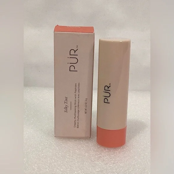 Silky Tint PUR Creamy Multitasking Stick with Peptides Coral Cosmo 0.21oz/ 6g