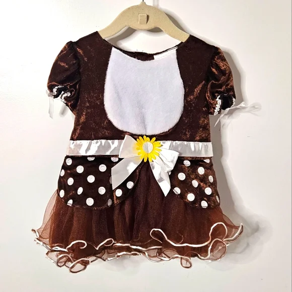 Baby Fawn Tutu Halloween Costume 6-12 Months‎ Dress Only Daisy Flower Animal