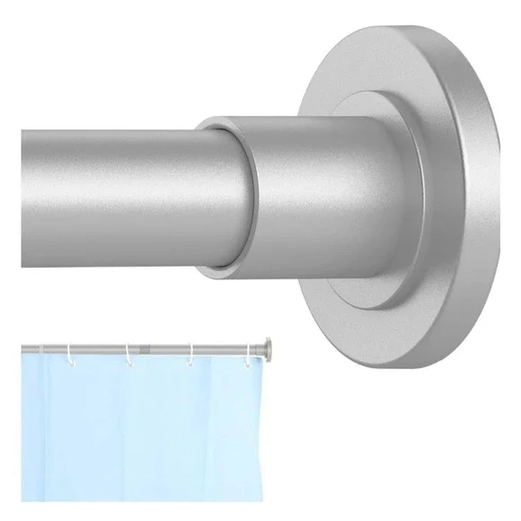 Matte Silver Shower Curtain Rod‎ 1