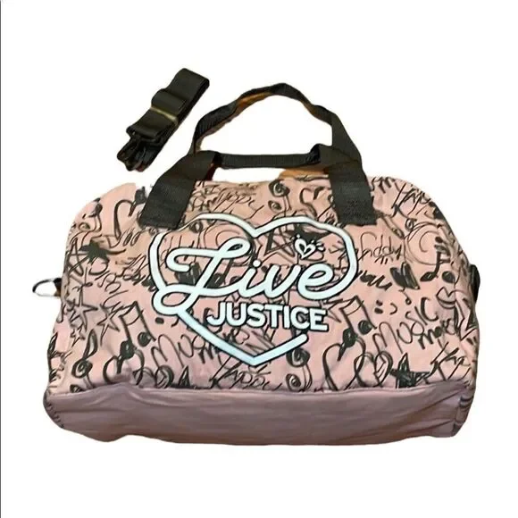 Justice Pink Duffel Bag, Live Music, barrel bag
