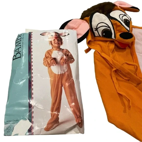 Vintage Disney Bambi Costume Grand Illusions 1988 Kids Toddler Ages 2-4‎ Deer
