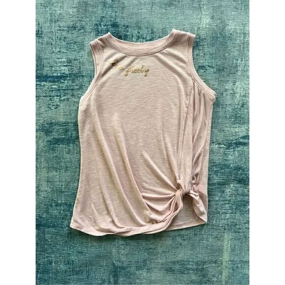 Justice Active Pink Live Freely Twist Front Tank Top Girls 12
