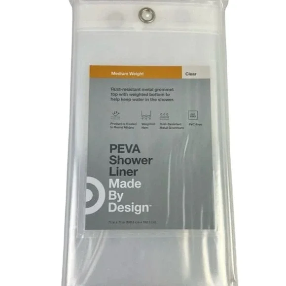 Made By‎ Design Transparent PEVA Shower Liner
