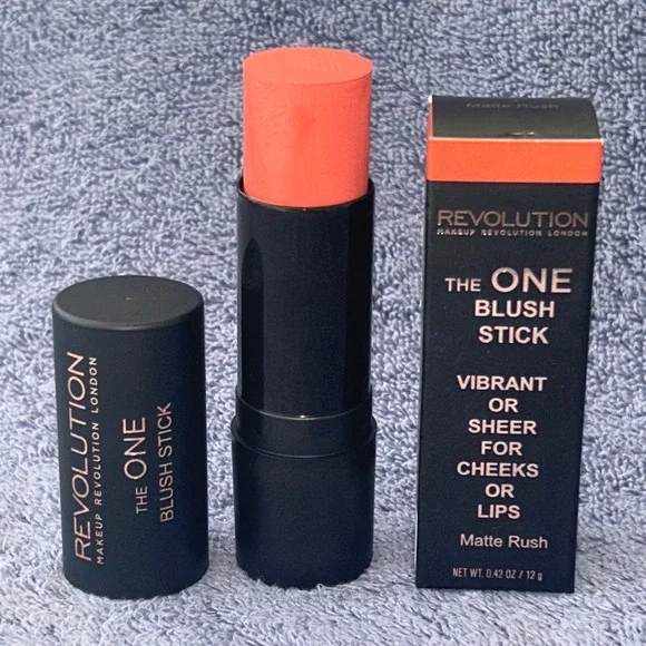 Revolution The One Blush Stick Matte Rush Cream Blush Cheeks or Lips