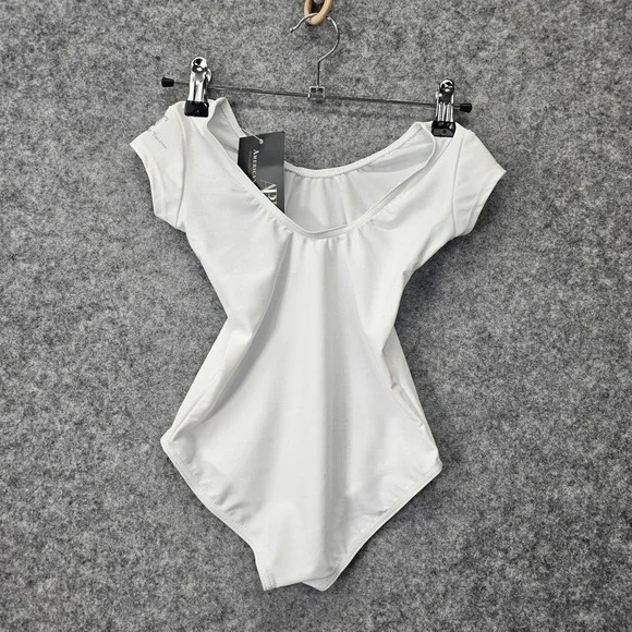 Dance Leotard Girls 4 Smal INT White American Ballet Theatre 1ST POSITION‎ UK