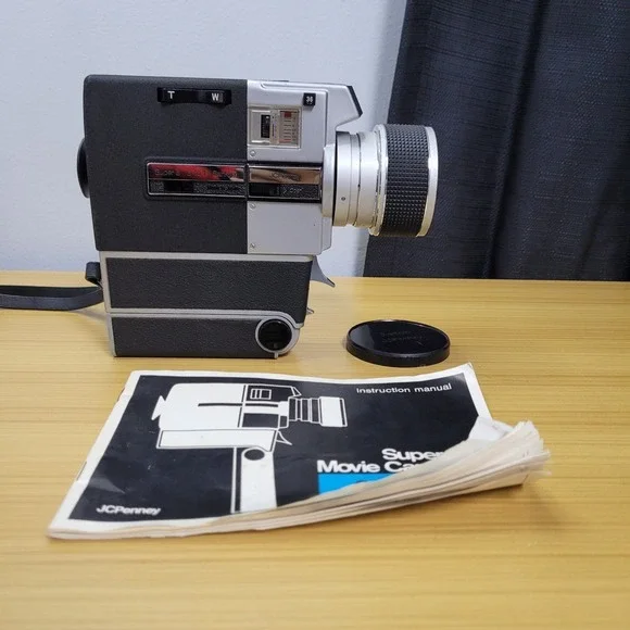 Vintage Sankyo Super 8 Movie Camera 6 to 1 Zoom JC Penney Does not‎ Power On