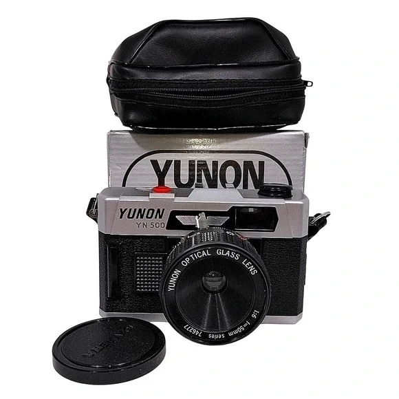 VTG 1980s Yunon YN-500 Standard 35mm Film Camera Point Shoot Toy Collectible NIB