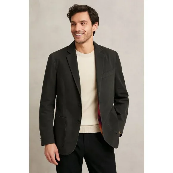 KROON Men's Sport Coat Modern Heritage Minimal Luxe Subtle‎ Pinstripe 42 Long