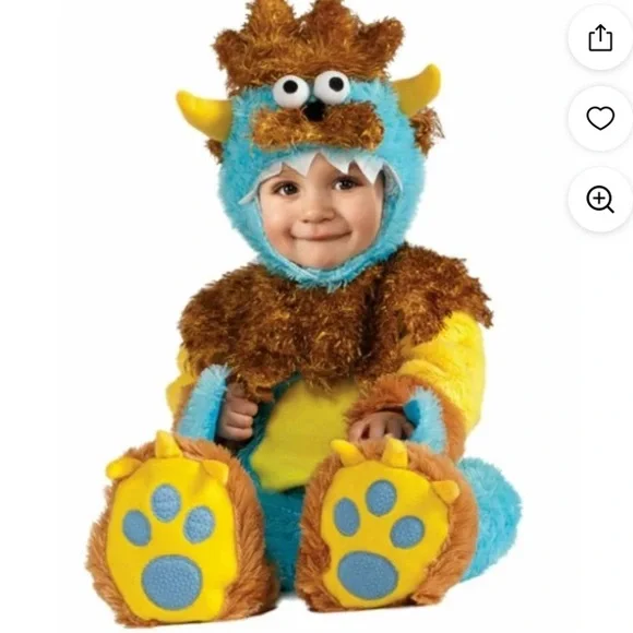 Rubies‎ Teeny Meanie monster costume. Size 6–12 months. Two piece plush costume.